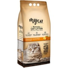 My Cat Mycat Bentonit Kedi Kumu Portakal Kokulu İnce Tane 10 Lt