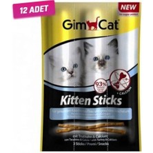 Gimcat 12 Adet - Gimcat Kedi Ödül Çubuğu Sticks Kitten Hindi 3X3GR