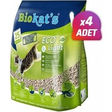 Biokat's 4 Adet -  Eco Light Pelet Kedi Kumu 5 Lt