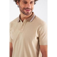 Bisse Erkek Polo Yaka T-Shirt BEJ TS22Y22112_D07