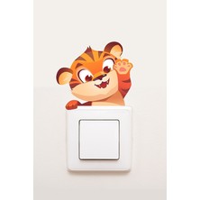 Kt Grup Minik Kaplan Çocuk Odası Dekoratif Priz Sticker