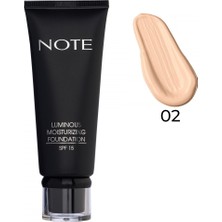 Note Luminous Moisturizing Fondöten 02 Natural Beige