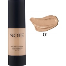 Note Mattifying Extreme Wear Fondöten Mat Bitiş 01 Beige