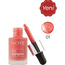 Note Drop Highlighter 01 Pearl Rose Likit Aydınlatıcı