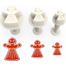 Butedo Gingerwoman Basmalı (Enjektörlü) Kopat Kurabiye Kalıbı – 3'Lü