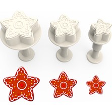 Butedo Yılbaşı Yıldız Kurabiye Basmalı (Enjektörlü) Kopat Kurabiye Kalıbı – 3'Lü