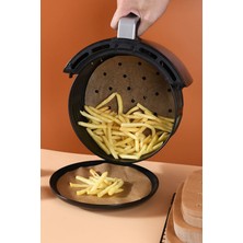 Epazzar Air Fryer Fritöz Pişirme Kağıdı Yuvarlak Delikli Tek Kullanımlık Kağıt  200 Adet