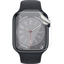 Microcase Apple Watch 8 45 mm Için Tpu Ekran Koruma Filmi - Şeffaf