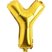 Çıtı Pıtı Store Y Harfi Gold Folyo Balon