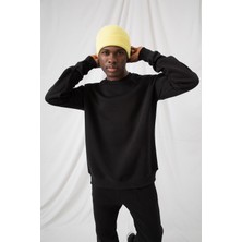 Gothamvibes Erkek Vibe Oversize Siyah Sweatshirt