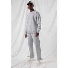 Gothamvibes Erkek Vibe Oversize Gri Sweatshirt