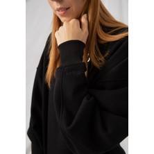 Gothamvibes Kadın Vibe Oversize Siyah Sweatshirt