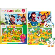 Eolo +4 Yaş Hayvanat Bahçesi ve Lunapark 2’li Puzzle Set (Eolo)