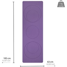 Rebuwo Tpe Halka Tasarımlı Mat Yoga Mat Pilates Mat 5mm Mor