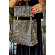 Galb Leather Ayarlanabilir Uzun Askılı Kadın Çanta Cüzdan Seti 2117-GD