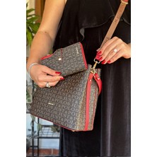 Galb Leather Ayarlanabilir Uzun Askılı Kadın Çanta Cüzdan Seti 2117-GD