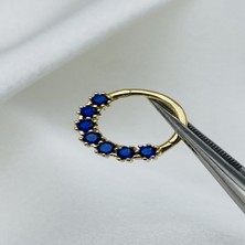 Gold Piedra Helix Tragus 14 Ayar Altın Kıkırdak Küpe