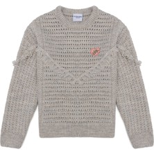 U.S. Polo Assn. Kız Çocuk Taş Melanj Triko Kazak 50253379-VR225