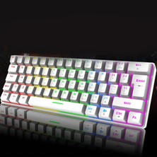 Sarftech T60 Siyah/pembe/beyaz Mavi Switch Rgb Klavye Kablolu Gaming Oyuncu Klavyesi