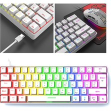 Sarftech T60 Siyah/pembe/beyaz Mavi Switch Rgb Klavye Kablolu Gaming Oyuncu Klavyesi