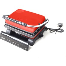 Dökümix Ultra Plus Organik Demir Döküm Izgara & Tost Makinası Kırmızı Izgara Aparatlı,fırçalı,yağdanlık