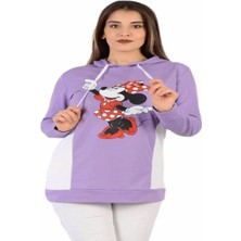 Flower Kadın Kapüşonlu Baskılı Sweatshirt