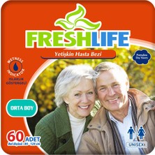 2'li Freshlife Medium Yetişkin Hasta Bezi 30X2 (60 Adet)