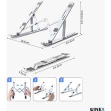 Winex Alüminyum Ayarlı Laptop Macbook Matebook Notebook Yükseltici Stand 3369