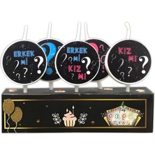 Çıtı Pıtı Store 5'li Cinsiyet Belirleme Pasta Mum