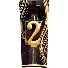 Çıtı Pıtı Store 2 Yaş Gold Rakam Mum