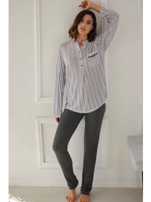 Ayyıldız 55821 Gri Pijama Takımı
