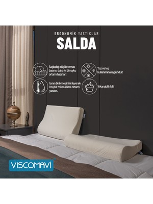 Viscomavi Salda Ergonomik & Ortopedik Hafızalı Visco Yastık