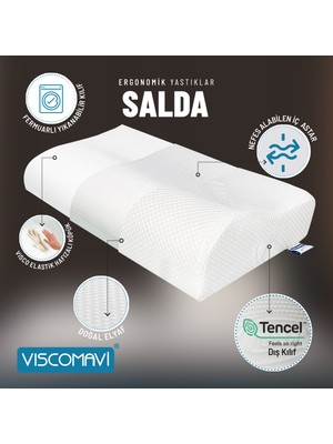 Viscomavi Salda Ergonomik & Ortopedik Hafızalı Visco Yastık