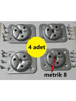 Barermo 4 Adet Metal Sehpa Ve Ahşap Ayak Bağlantı Aparatı Açılı Ayak Aparatı Zigon Sehpa Masa Koltuk Puf