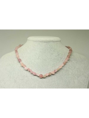 Pembe Opal Taşı Doğal Parçalar Kolye (Klipsli) (25502)