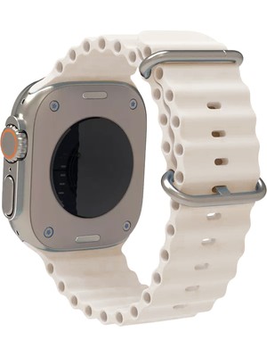 Nezih Case Apple Watch Seri 2/3/4/5/6/7/8/se/ultra 42MM 44MM 45MM 49MM Ocaean Loop Metal Toka Silikon Kordon