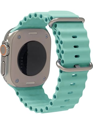 Nezih Case Apple Watch Seri 2/3/4/5/6/7/8/se/ultra 42MM 44MM 45MM 49MM Ocaean Loop Metal Toka Silikon Kordon