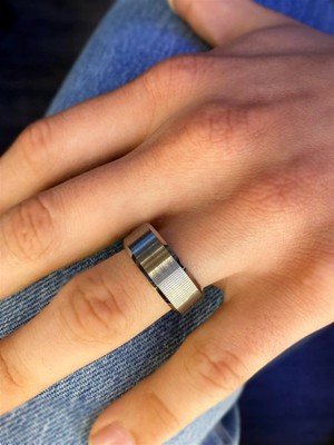 Celikchi Erkek Tungsten Gümüş Renk Yüzük