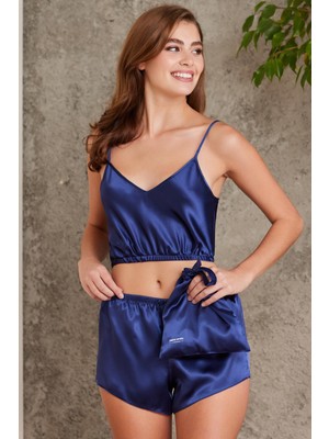 Pierre Cardin  Crop'lu Saten Şort Takım - 467