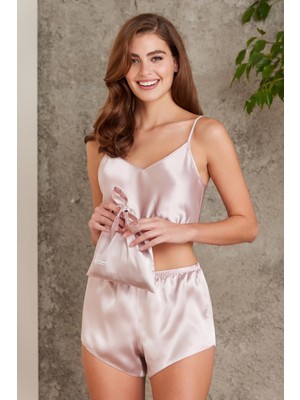 Pierre Cardin  Crop'lu Saten Şort Takım - 467