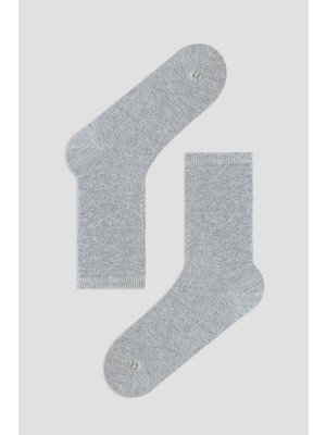 Penti Gri Soft Multi Mini Heart Stripe 3lü Soket Çorap