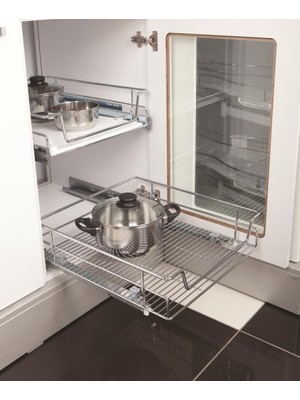 Dizaynaks Tel Çekmece Sepeti Bağımsız Çift Açılım Tandem Raylı 70 cm