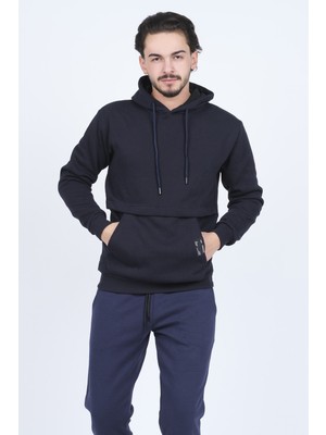 Metropolitan Erkek Kanguru Cepli Kapüşonlu Sweatshirt 6249005 Lacivert