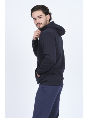 Metropolitan Erkek Kanguru Cepli Kapüşonlu Sweatshirt 6249005 Lacivert