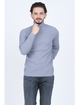 Raymons Erkek Fitilli Tam Balıkçı Triko Yün Kazak 67822887 Indigo