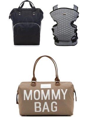 Lupi Tasarım Lui Tasarım Anne Bebek Bakım Sırt Çantası, Bebek Taşıma Kanguru ve Mommy Bag Anne Bebek Bakım Çantası