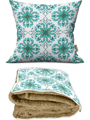 Caisya Home Modern Desenli Opsiyonel Battaniyeli Yastık 38 x 38 cm