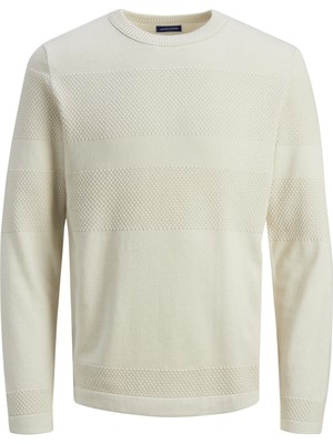 Jack & Jones Tristan Knit O Yaka Erkek Krem Kazak