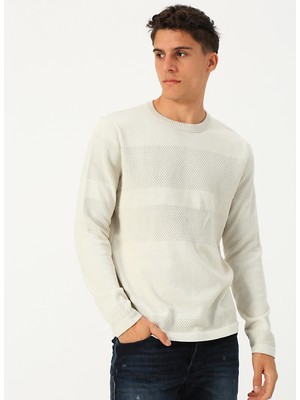 Jack & Jones Tristan Knit O Yaka Erkek Krem Kazak