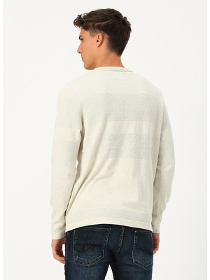 Jack & Jones Tristan Knit O Yaka Erkek Krem Kazak